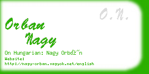 orban nagy business card